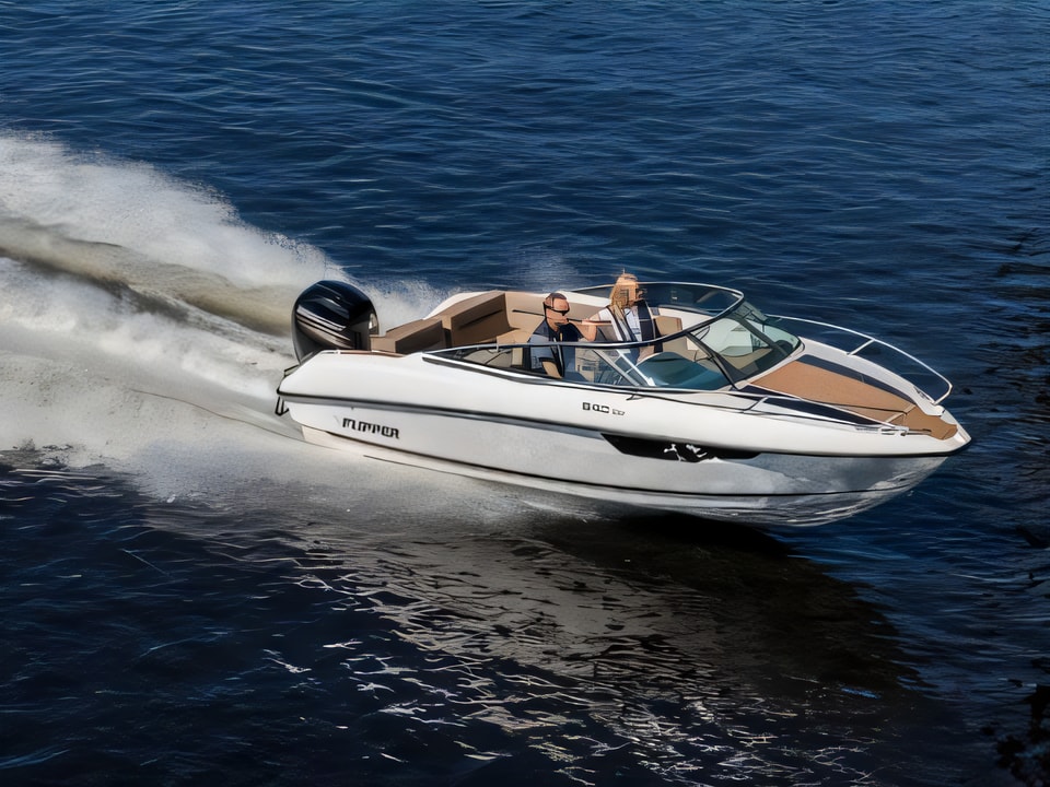 Exterior overview of Flipper 640 DC motor boat for charter from Zadar Marina Zadar in the Zadar sailing area Croatia