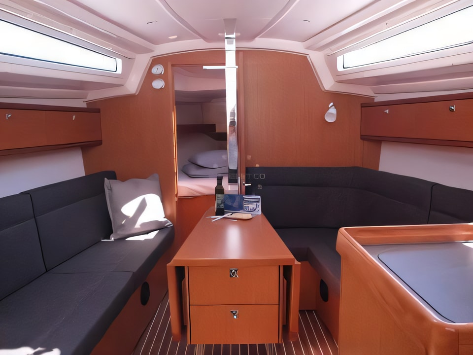 Interior of Bavaria Cruiser 33 sail boat with 2 cabins Croatia yacht charter