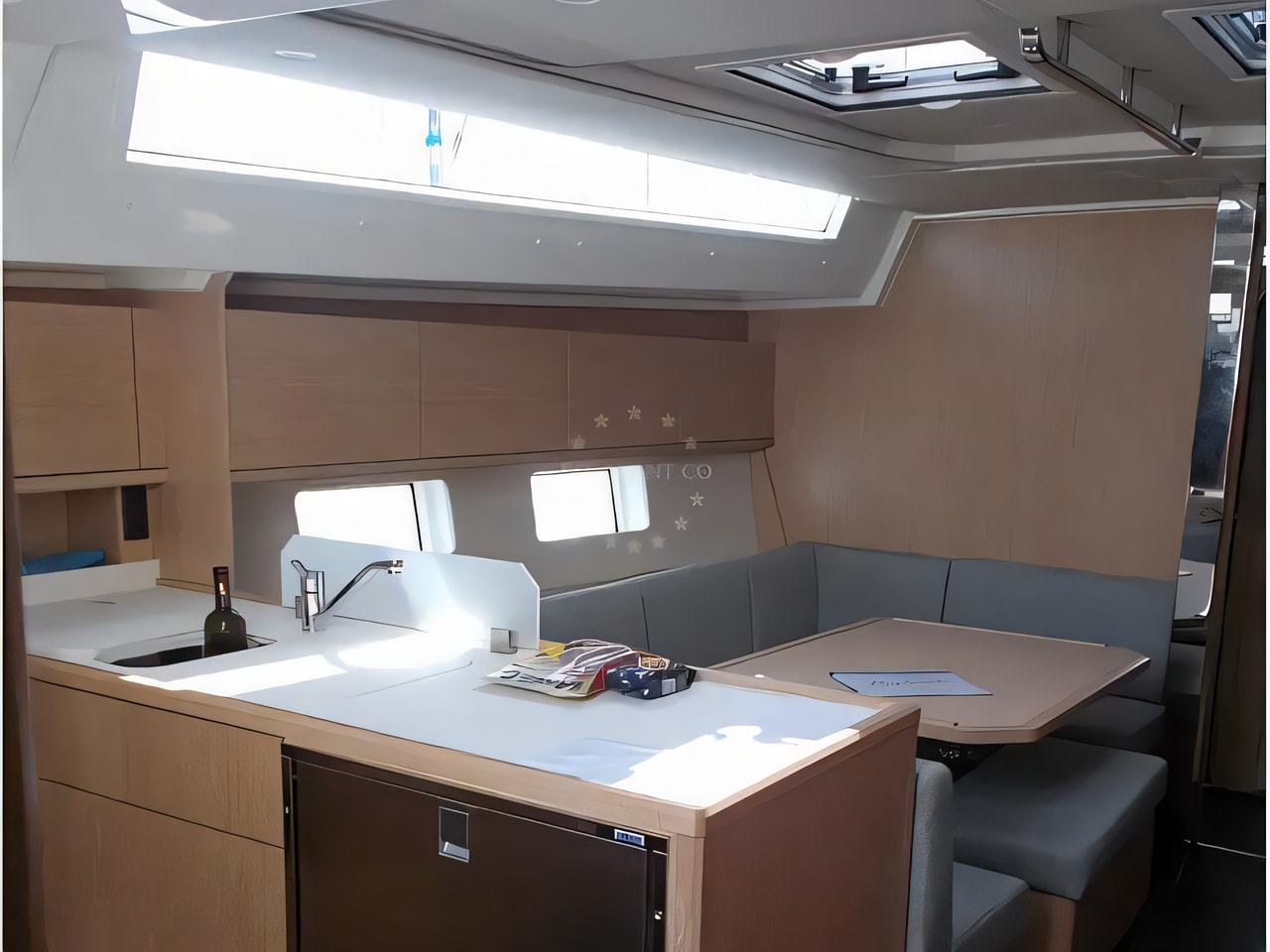 Layout of Bavaria C45 Holiday sail boat with 4 cabins Croatia yacht charter