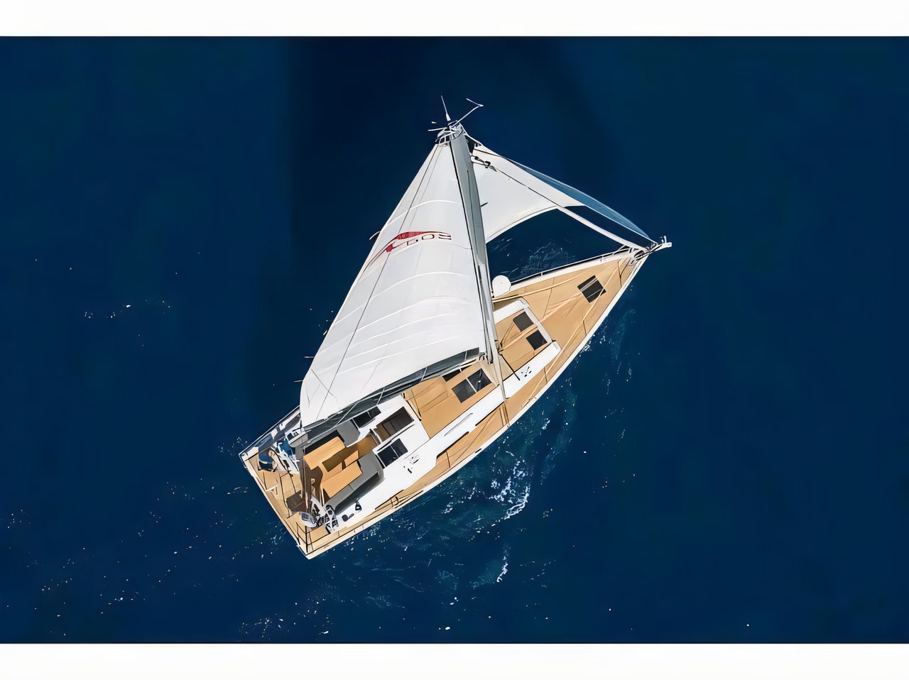 Exterior overview of Hanse 508 sail boat for charter from Krk Marina Punat in the Istria / Kvarner sailing area Croatia