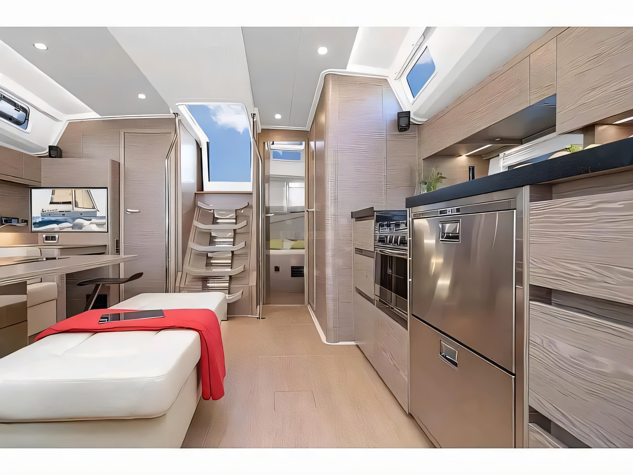 Layout of Hanse 508 sail boat Croatia yacht charter