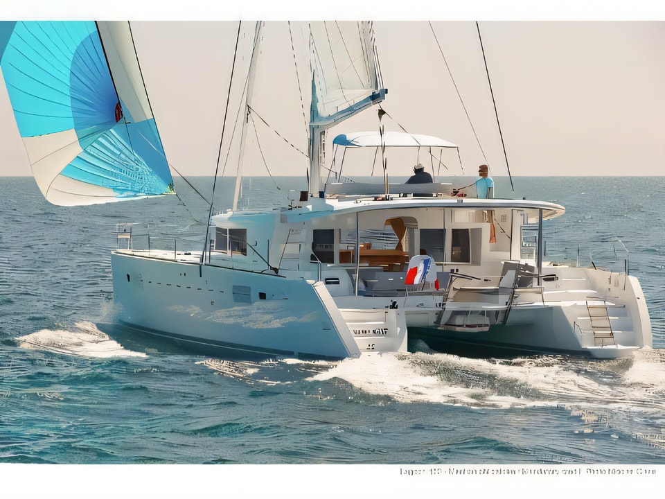 Lagoon 450F catamaran for charter from Solta / Rogac Split sailing area Croatia