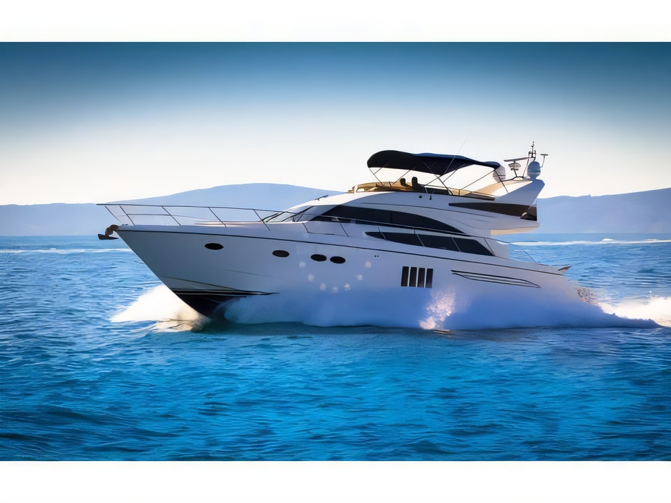 Exterior overview of Princess 62 motoryacht for charter from Split ACI Marina in the Split sailing area Croatia