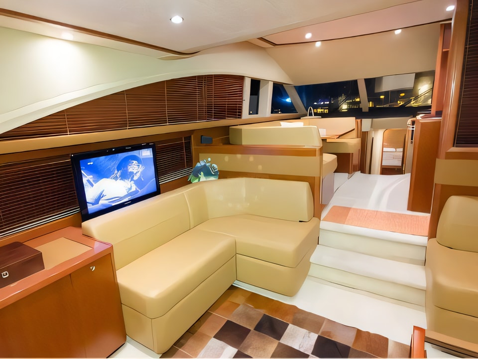 Interior of Princess 62 motoryacht with 4 cabins Croatia yacht charter
