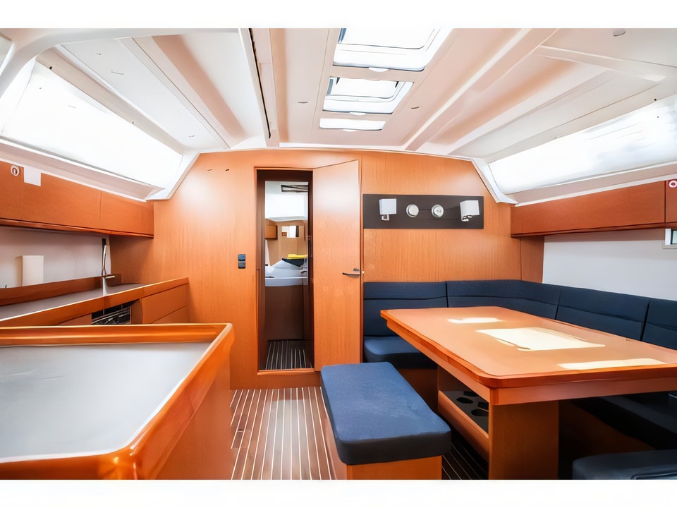 Interior of Bavaria Cruiser 46 sail boat with 4 cabins Croatia yacht charter
