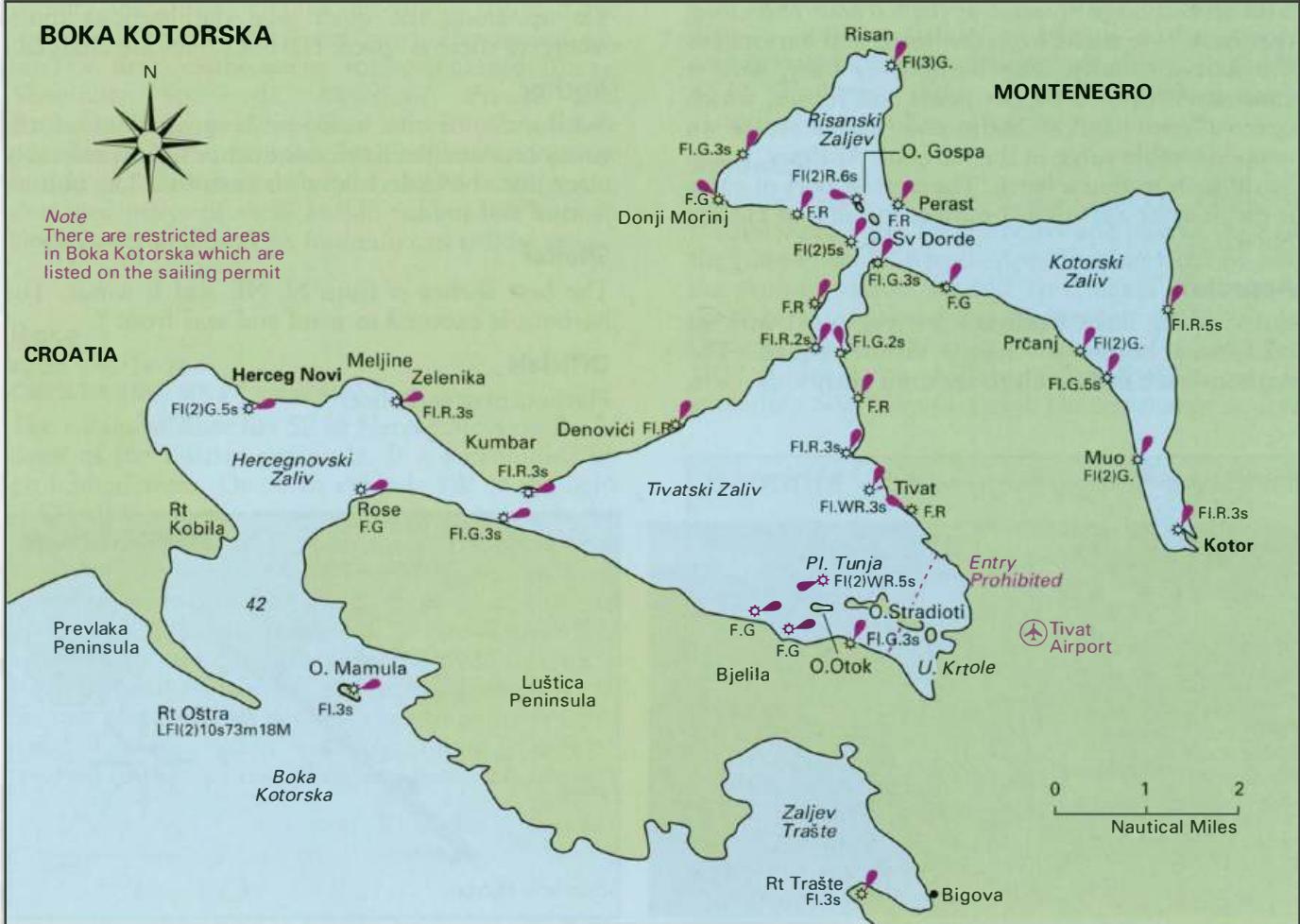 BOKA KOTORSKA (THE GULF OF KOTOR} Adriatic Pilot image